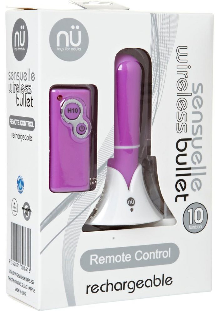 Nu Sensuelle Wireless Rechargeable Bullet With Remote Control Purple