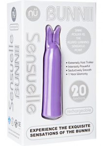 Nu Sensuelle Bunnii 20 Function USB Rechargeable Silicone Vibe Waterproof Purple