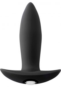 Nu Sensuelle Mini Plug 15 Function Rechargeable Silicone Waterproof Black 5 Inch