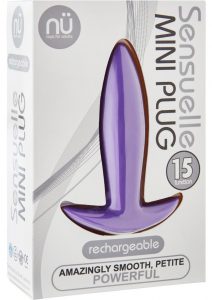 Nu Sensuelle Mini Plug 15 Function Rechargeable Silicone Waterproof Purple 5 Inch