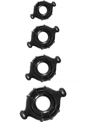 Renegade Vitality Rings Black 4 Set