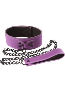 Lust Bondage Collar Purple And Black