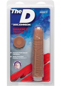 The D Shakin D Vibrating Dual Dense Ultraskyn Dong Caramel 7 Inch