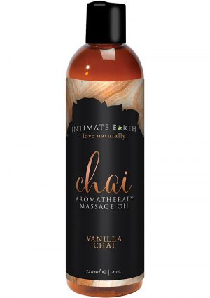 Intimate Earth Chai Aromatherapy Massage Oil Vanilla Chai 4 Ounce