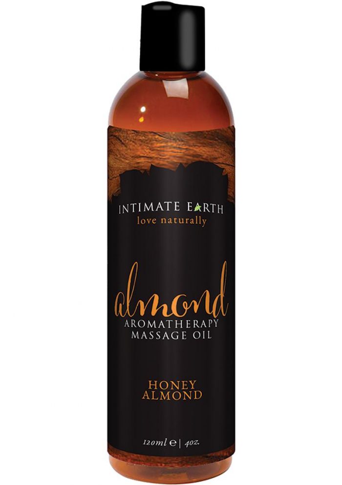 Intimate Earth Aromatherapy Massage Oil Honey Almond 4 Ounces