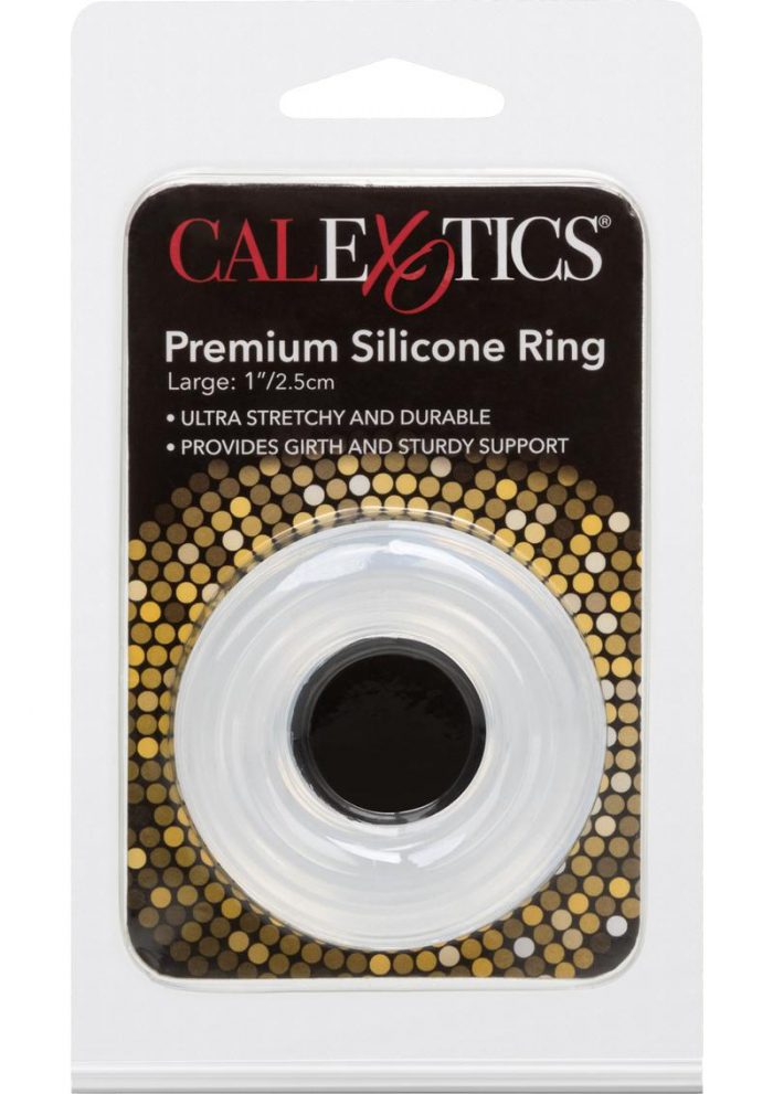 Premium Silicone Cock Ring Clear Large
