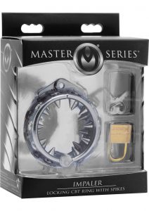 Master Series Impaler Locking CBT Ring With Spikes Metal