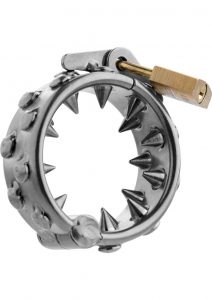 Master Series Impaler Locking CBT Ring With Spikes Metal