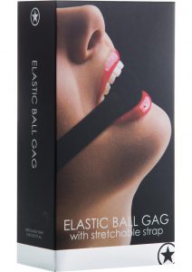 Ouch Elastic Ball Gag With Stretchable Strap Black