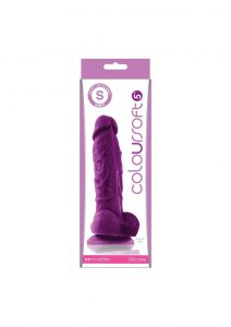 Coloursoft Silicone Realistic Dong Purple 5 Inch