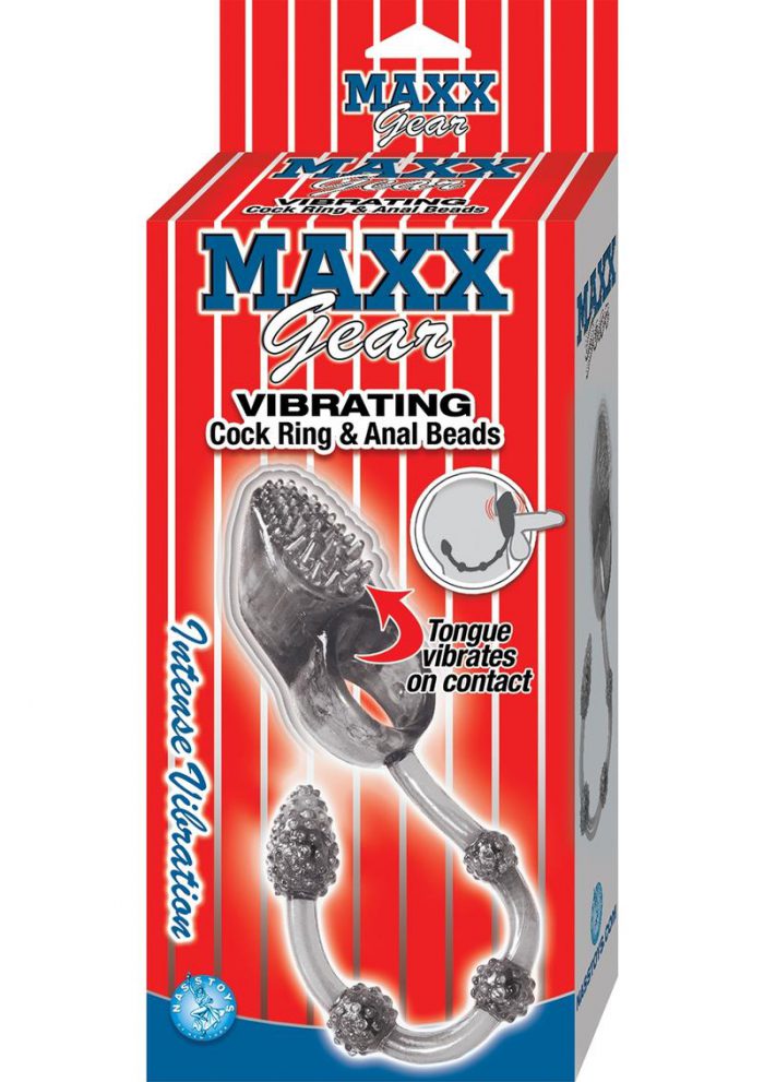 Maxx Gear Vibrating Cock Ring and Anal Beads Smoke