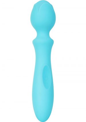 Pocket Wand Silicone USB Rechargeable Vibe Waterproof Blue 6.25 Inch