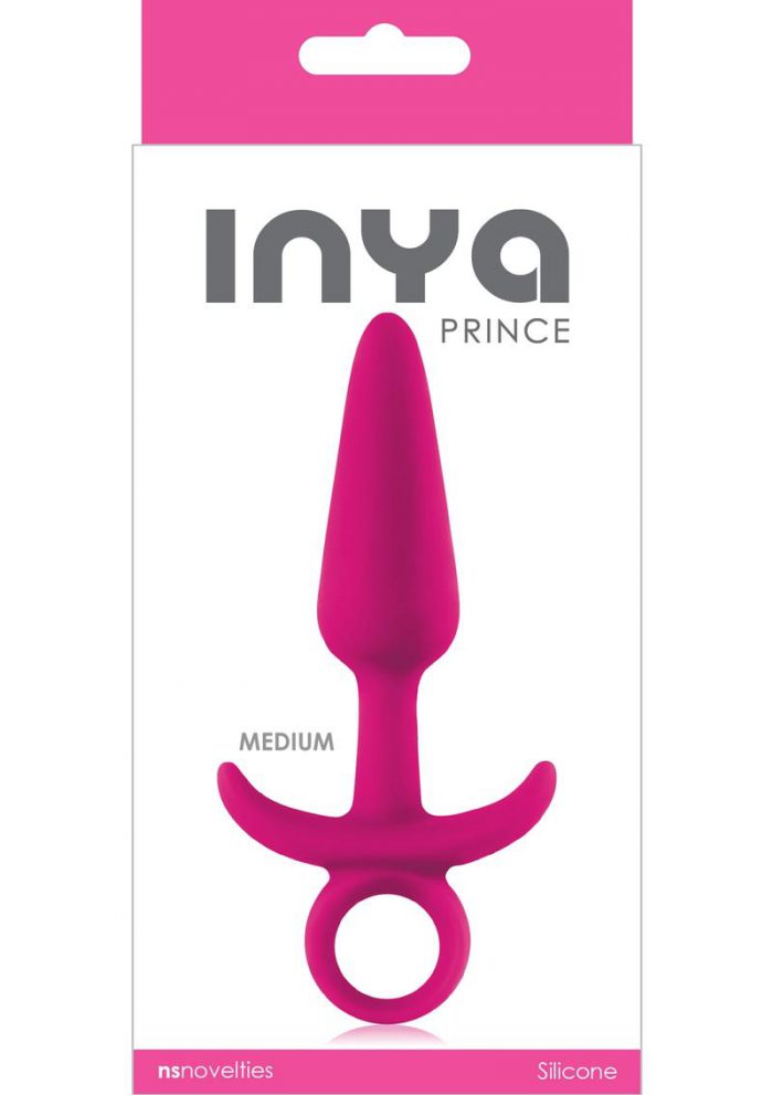 Inya Prince Silicone Butt Plug Medium Pink 5.1 Inch