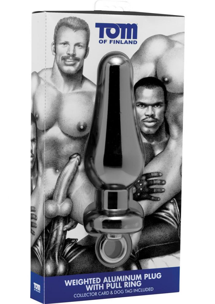 Tom Of Finland Weighted Aluminum Plug With Pull Ring 7 Inch