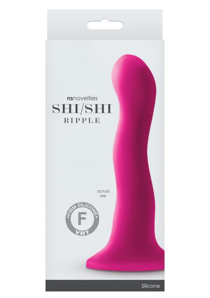 Shi Shi Ripple Silicone Dildo Pink 6 Inch