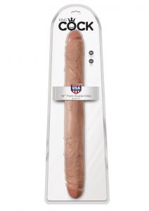 King Cock Thick Double Dildo Tan 16 Inch