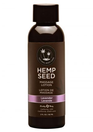 Hemp Seed Massage Lotion 100% Vegan Lavender 2 Ounce