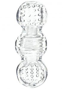 M For Men Master Stroker Textured Clear 6 Inch