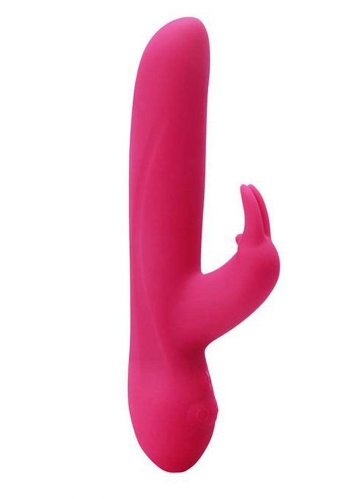 Hustler Toys USB Rabbit Silicone Vibrator Waterproof Pink