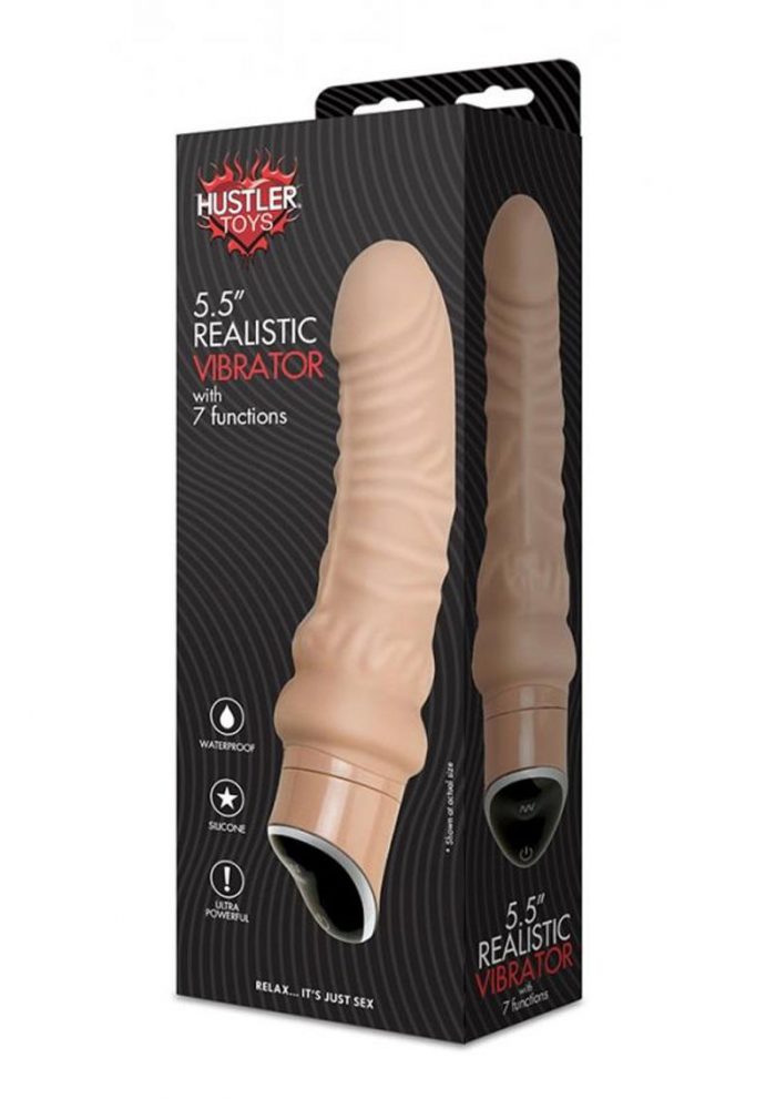 Hustler Toys Realistic Vibrator Silicone Multifunction Waterproof 5.5