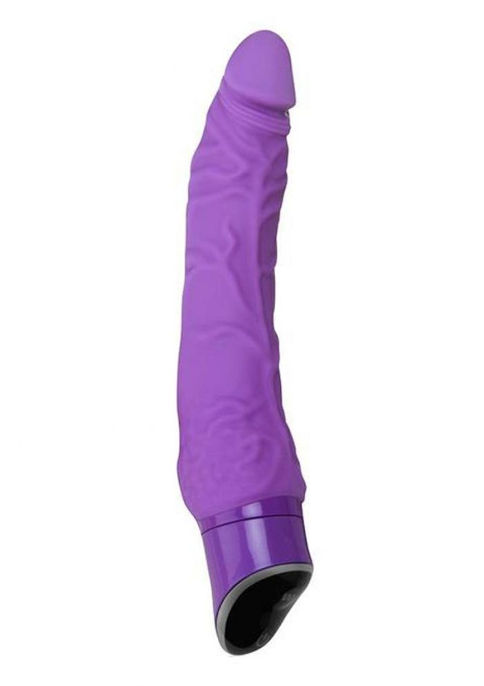 Hustler Toys Slim Anal Silicone Vibrator Waterproof Purple 7