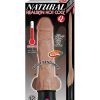 Natural Realskin Hot Cock 2 Dildo Waterproof Brown 6.5 Inch