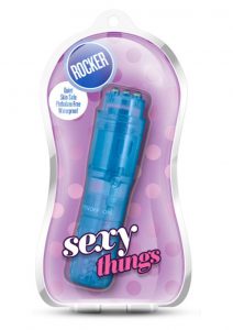 Sexy Things Rocker Mini Massager Waterproof Blue 4 Inch