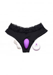 Frisky Naughty Knickers Silicone Vibrating Panty Vibe With Remote Control Waterproof Purple