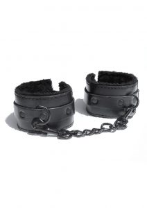 Sex And Mischief Shadow Fur Handcuffs Black