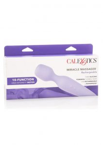 Miracle Massager USB Rechargeable Silicone Wand Waterproof Purple 8.5 Inch