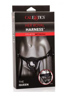 Calexotics Her Royal Harness The Queen Vegan Leather Black