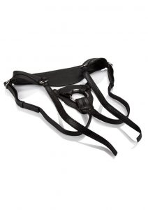 Calexotics Her Royal Harness The Queen Vegan Leather Black