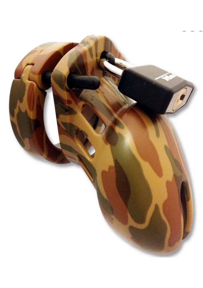 CB-6000S Designer Collection Male Chasitity Device With Lock Camoflage Finish