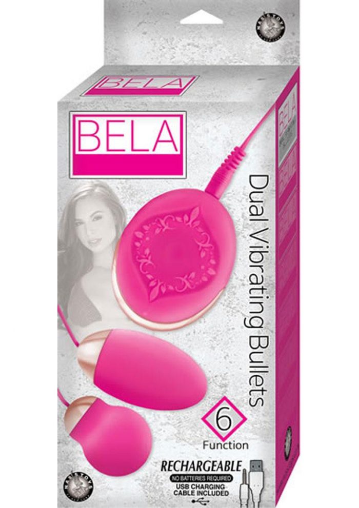 Bela Silicone Dual Vibrating Bullets Waterproof Pink