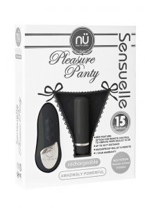 Nu Sensuelle Pleasure Panty Wireless Remote Control Silicone USB Rechargeable Bullet Waterproof Black