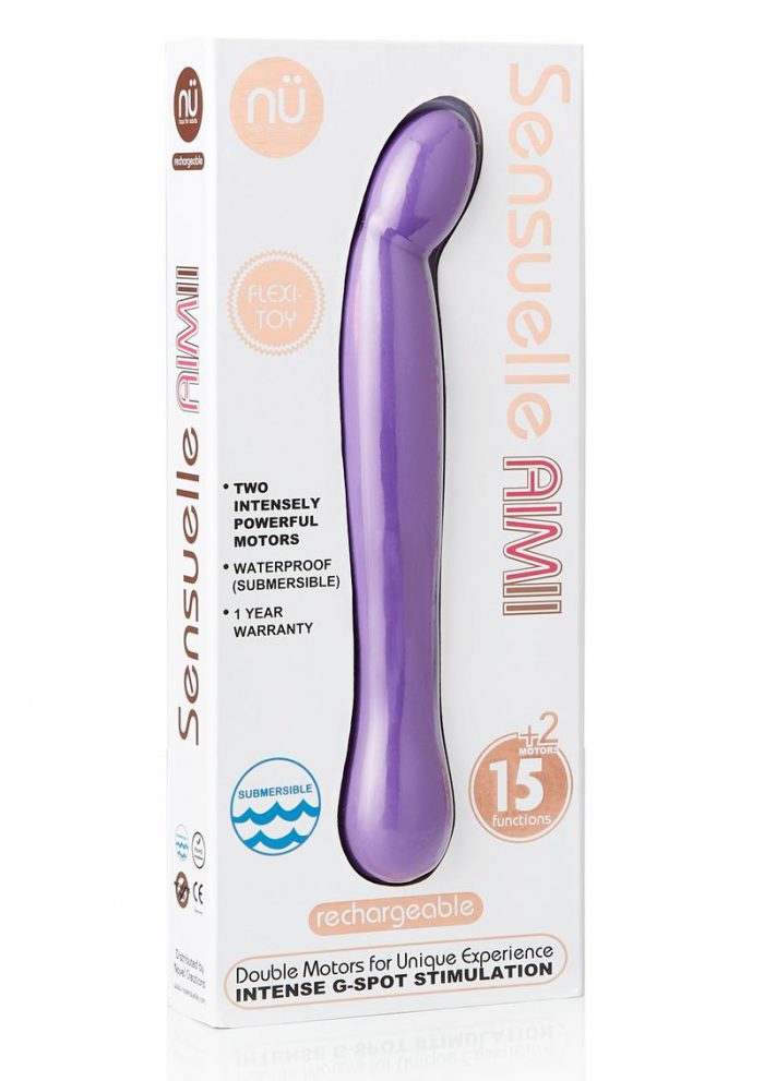 Sensuelle Aimii 15 Function G Spot Vibe Silicone Rechargeable Waterproof Purple