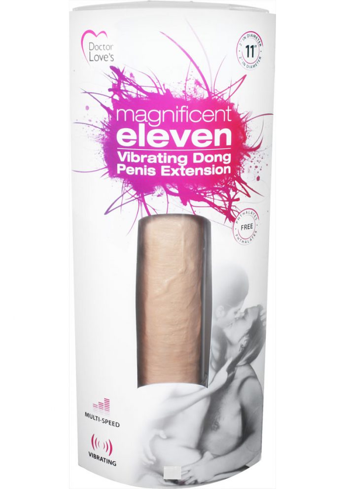 Doctor Loves Magnificent Eleven Vibrating Dong Penis Extension 11 Inch Flesh