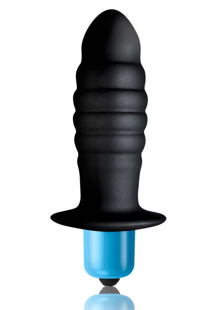 Vortex Silicone Anal Plug Waterproof Black
