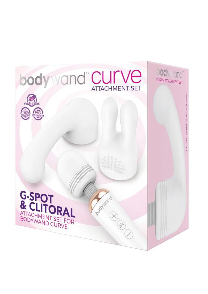 Bodywand Curve Attachment Set Silicone Attachment White