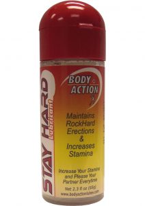 Body Action Stayhard Water Based Lubricant 2.3 Ounce