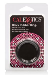 Rubber Cock Ring Medium 1.5 Inch Diameter Black