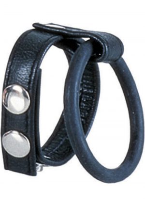 Ball Spreader Adjustable Leather Strap With Ring Large Black