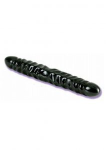 BLACK JACK VEINED DOUBLE DONG 12 INCH BLACK