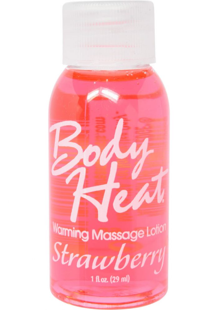 Body Heat Edible Warming Massage Lotion Strawberry 1 Ounce