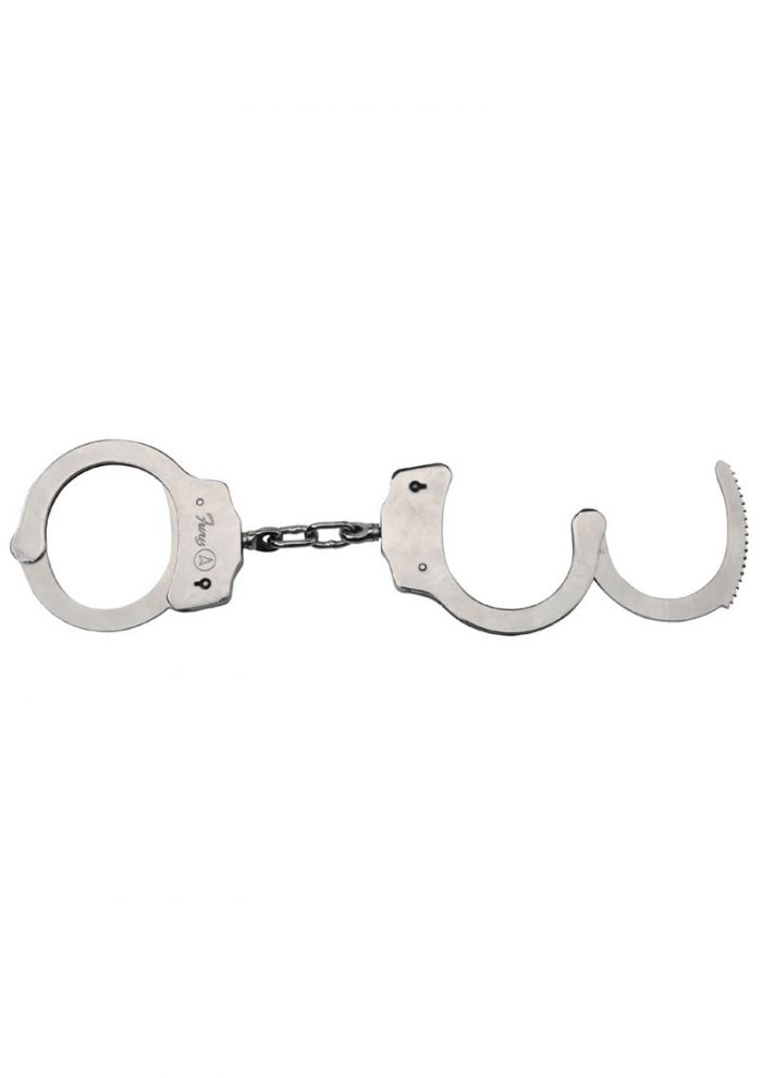 Nickel Coated Steel Handcuffs With Double Lock Silver