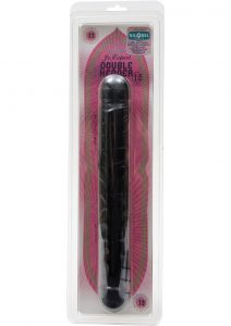 Junior Veined Double Header Sil A Gel Dong 12 Inch Black