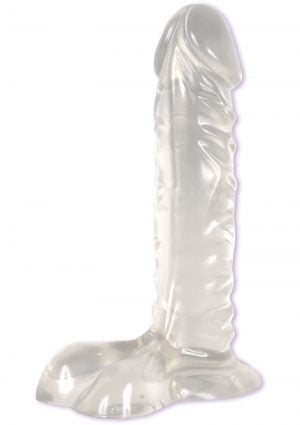 Crystal Jellies Ballsy Supercock Silagel 7 Inch Clear