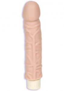 Quivering Cock Vibrator With Sleeve Sil A Gel 7 Inch Flesh