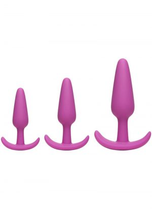 Mood Naughty 1 Trainer Silicone Anal Plug Kit 3 Sizes Pink
