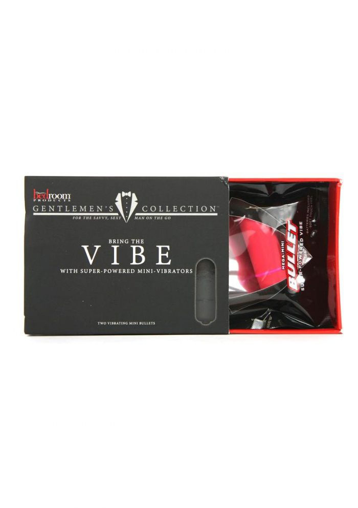 Bedroom Products Gentlemen`s Collection Vibe With Super Powered Mini Vibrators 2 Per Box Black And Red